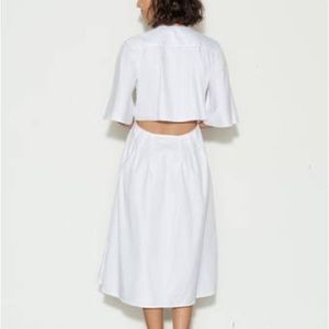 Anna Quan Olive Striped Dress